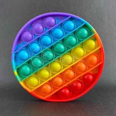 Pop It Circular Fidget Toy Anti Stress Ansiedade Arco Íris