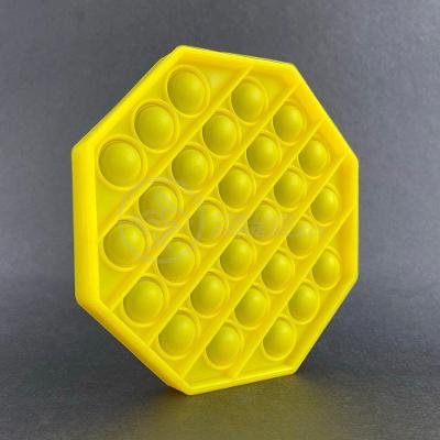Pop It Octogonal Anti Stress Bolha Amarelo