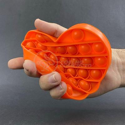 Pop It Coração Anti Stress Bolha Laranja