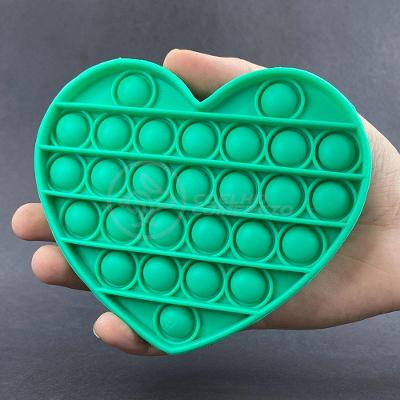 Pop It Coração Anti Stress Estourar Bolha Verde