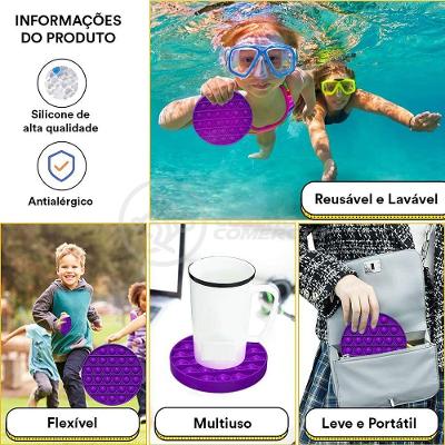 Pop It Circular Anti Stress Roxo