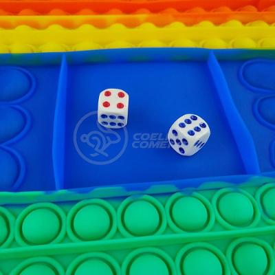 Tabuleiro Big Pop It Arco Iris Silicone Anti Stress