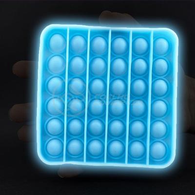Pop It Brilha No Escuro Fluorescente Anti Stress Azul