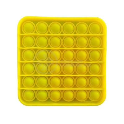 Pop It Quadrado Fidget Toy Anti Stress Ansiedade Amarelo Nº9