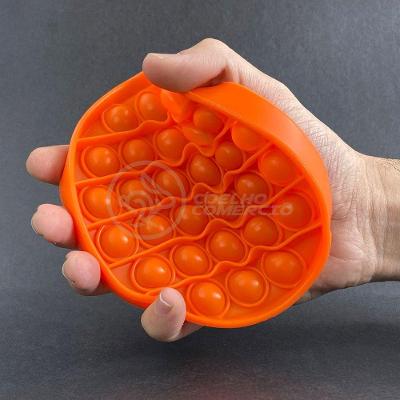 Pop It Circular Anti Stress Bolha Laranja