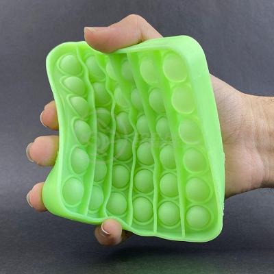 Pop It Brilha No Escuro Fluorescente Anti Stress Verde