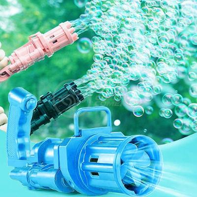 Máquina Elétrica Lança Bolhas Sabão Azul