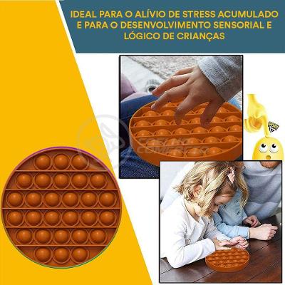 Pop It Circular Anti Stress Sensor Laranja