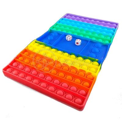 Tabuleiro Big Pop It Arco Iris Silicone Anti Stress