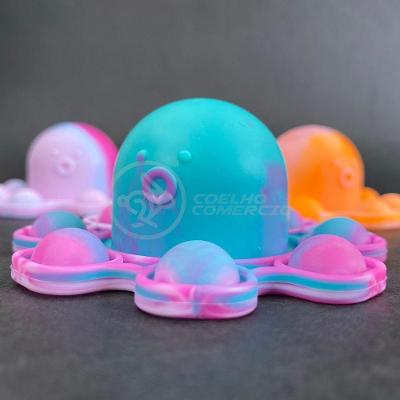 Chaveiro Polvo Reversível Pop It Anti Stress Apertar Tiktok
