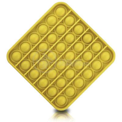 Pop It Quadrado Fidget Toy Anti Stress Ansiedade Amarelo Nº6