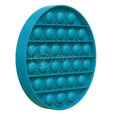 Pop It Circular Anti Stress Estourar Bolha Azul