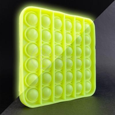 Pop It Brilha No Escuro Fluorescente Anti Stress Amarelo