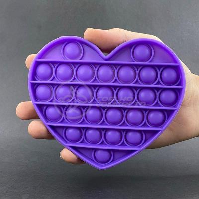 Pop It Coração Anti Stress Estourar Bolha Roxo
