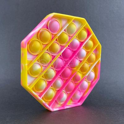 Pop It Tie Dye Anti Stress Sensor Amarelo E Rosa