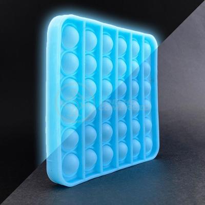 Pop It Brilha No Escuro Fluorescente Anti Stress Azul