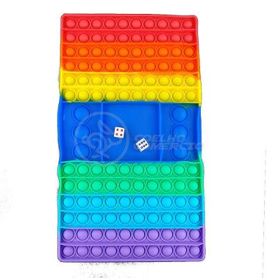 Tabuleiro Big Pop It Arco Iris Silicone Anti Stress