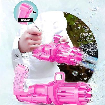 Máquina Elétrica Lança Bolhas Sabão Infantil Rosa