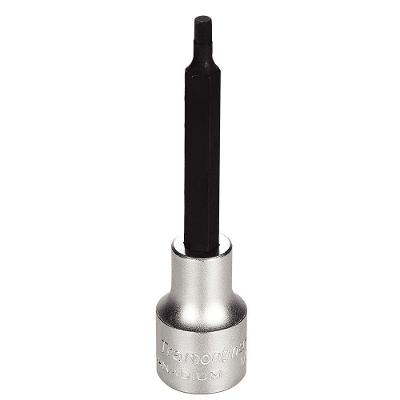Soquete Em Aço Cromo Vanádio Ponta Hexagonal Longa 4 Mm - Encaixe 1/2" Tramontina Pro Tramontina