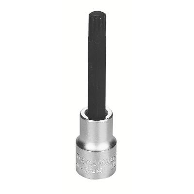 Soquete Em Aço Cromo Vanádio Ponta Multidentada Longa 10 Mm - Encaixe 1/2" Tramontina Pro Tramontina