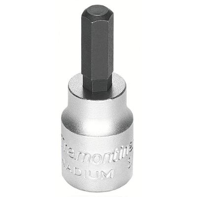 Soquete Em Aço Cromo Vanádio Ponta Hexagonal 3 Mm - Encaixe 3/8" Tramontina Pro Tramontina