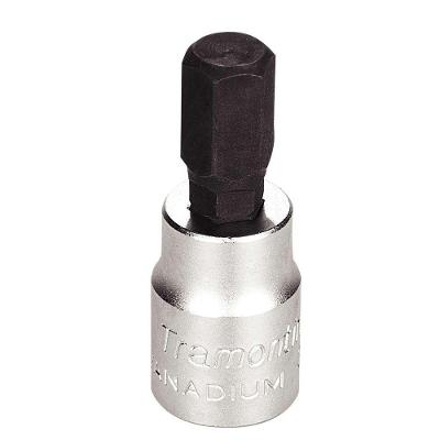 Soquete Em Aço Cromo Vanádio Ponta Hexagonal 10 Mm - Encaixe 3/8" Tramontina Pro Tramontina