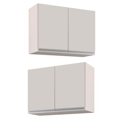 Kit 2 Armários Aéreo 02s Eva 80cm Branco