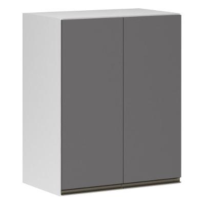Armário Perola 60cm 2 Portas Branco Polar C/Cinza Puro