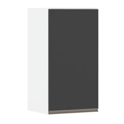 Armário Perola 40cm 1 Porta Branco Polar C/Preto Txt