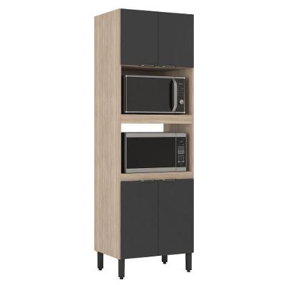 Paneleiro Cozinha Duplo Forno 4 Portas Touch Grafito 94421