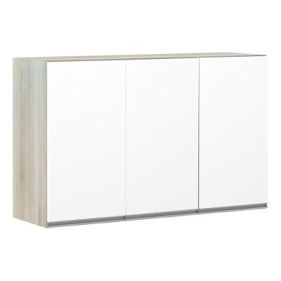 Armário Para Cozinha 120cm 3 Portas Lis Legno Crema C/Branco