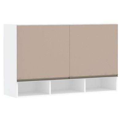 Armário 120cm 2 Portas C/Nicho Branco Polar C/Connect