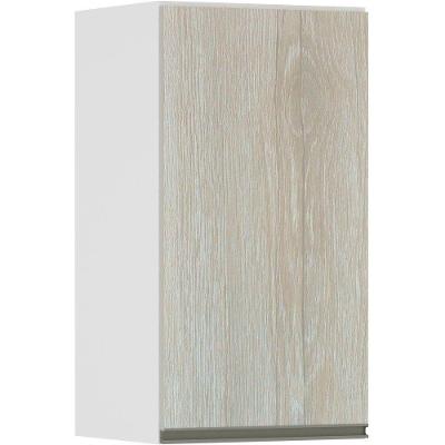 Armário Perola 40cm 1 Porta Branco Polar C/Legno Crema