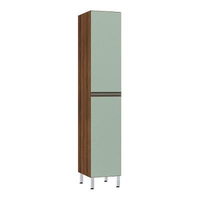 Paneleiro Simples 40cm 2 Portas Nogueira C/Verde