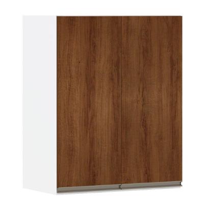 Armário Perola 60cm 2 Portas Branco Polar C/Nogueira