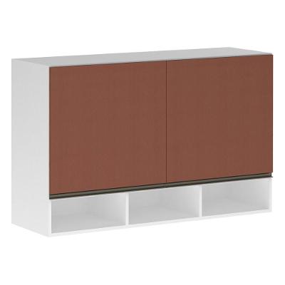 Armário 120cm 2 Portas C/Nicho Branco Polar C/Gaia