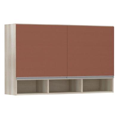 Armário 120cm 2 Portas C/Nicho Lis Legno Crema C/Gaia