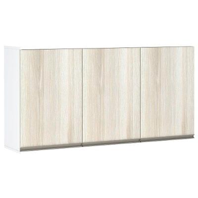 Armário Perola 120cm 3 Portas Branco Polar C/Legno Crema