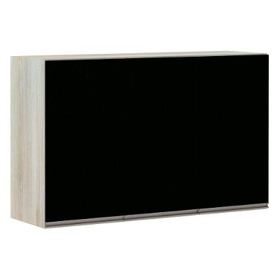 Armário Para Cozinha 120cm 3 Portas Legno Crema C/Preto Tx
