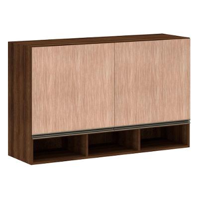 Armário Para Cozinha 120 Cm 2 Portas Dourado Com Cumaru
