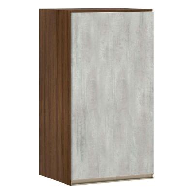 Armário Para Cozinha 35 Cm 1 Porta Dourado Com Concreto