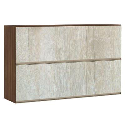 Armário Cozinha Duplo 120 Cm 2 Portas Dourado Com Crema
