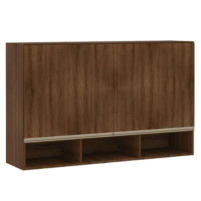 Armário Para Cozinha 120 Cm 2 Portas Dourado C/ Dourado