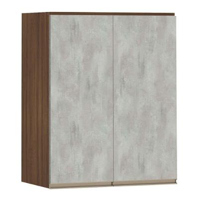 Armário Para Cozinha 60 Cm 2 Portas Dourado Com Concreto