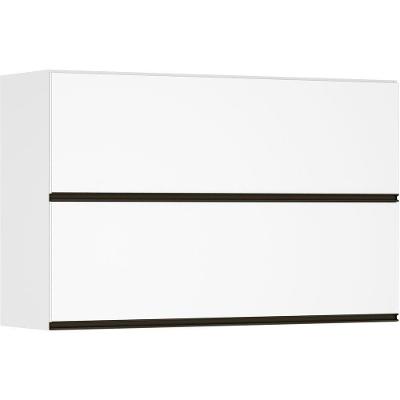 Armário Perola Basculante Duplo 120cm 2 Portas Branco Polar