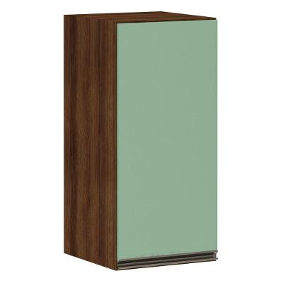 Armário Para Cozinha 40 Cm 1 Porta Dourado Com Verde