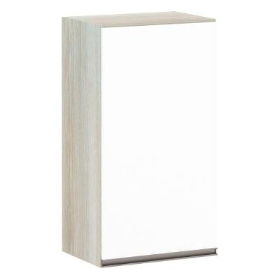 Armário 40cm 1 Porta Luci Legno Crema C/Branco Polar