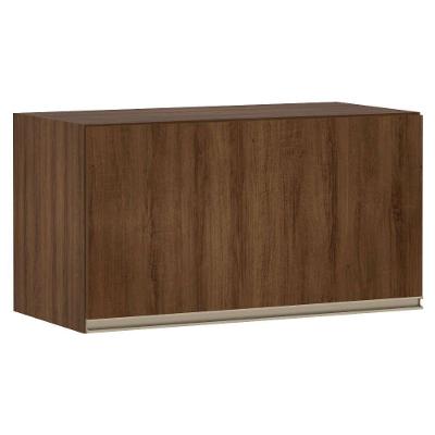Armário Cozinha 70 Cm 1 Porta Dourado Com Nogueira Dourado