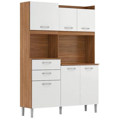 Kit Cozinha Harmonia 6 Portas E 2 Gavetas Touch E Branco