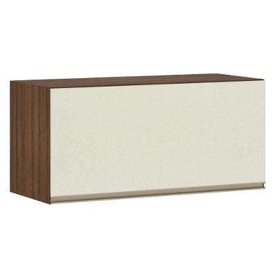 Armário Para Cozinha 80 Cm 1 Porta Dourado Com Kashmir